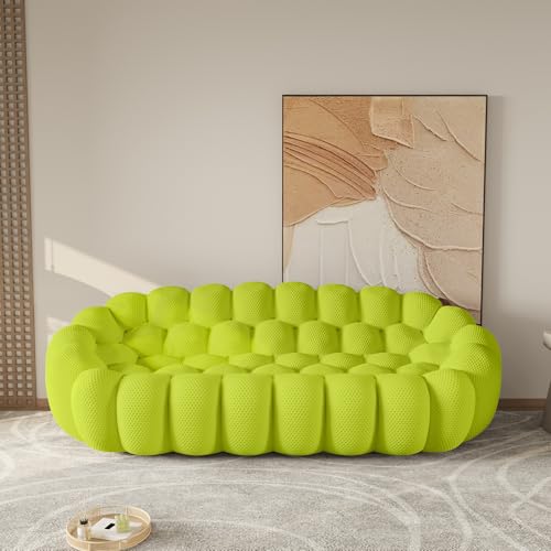 Modern Bubble Sofa Couch, 98.43" Curved Sofa