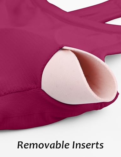 Image of MathCat Workout Tank Tops for Women with Built in Bra, Sleeveless Gym Tops Seamless Racerback Athletic Yoga Shirts