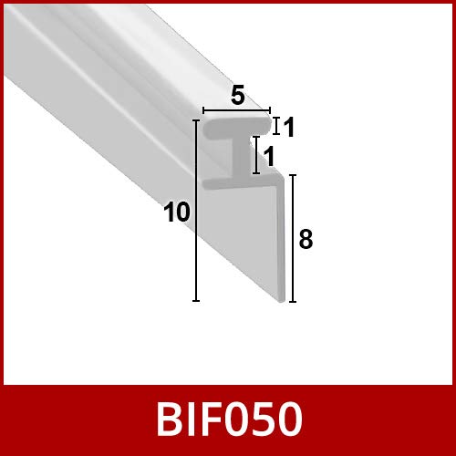 Guarnizione per doccia in gomma flessibile bianca