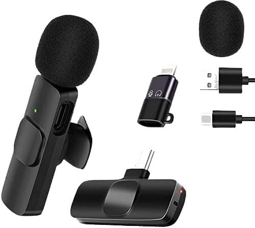 Image of New K8 Wireless Lavalier Microphone for Smartphone Clip-On Mic with Noise Reduction, 2.4GHz Mini Lapel Mic for YouTube, Vlogging, Interview, Live Streaming & Video Recording (K8 MIC)