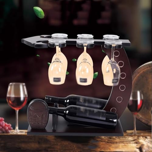 Soporte para botellas de vino de madera sólida miniatura 7