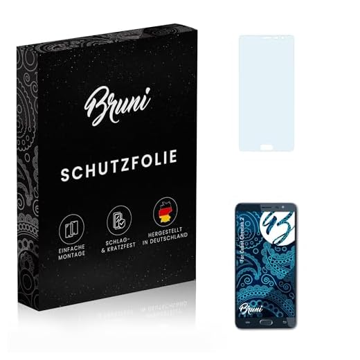 Bruni Schutzfolie kompatibel mit Cubot Cheetah 2 Folie, glasklare Displayschutzfolie (2X)