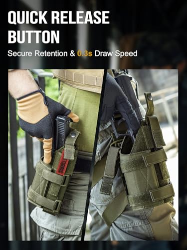 Image of OneTigris Right-Handed Nylon Pistol Holster, Belt & MOLLE Compatible