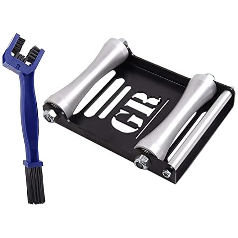 Grand PitStop Motorcycle Wheel Cleaning Stand - Paddock Stand Replacement - Wheel Roller Stand for tire Cleaning & Chain Lubrication - GRoller (Large (Bikes < 600 lb) with Brush) Cover