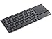 Rapoo E2810M - Kabellose Tastatur Bluetooth & 2.4G USB Wireless, Touchpad, Multi Device bis 4 Geräte, kompaktes Aluminium Gehäuse flach, Batteriebetrieben, QWERTZ Layout Deutsch, dunkelgrau