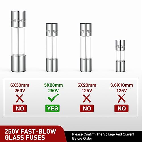 Nilight 50120F 150Pcs Fast Blow Glass Fuses thumb #1