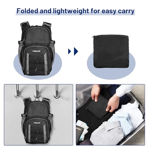 Mochila liviana de senderismo de 10L negra MOSISO miniatura 6