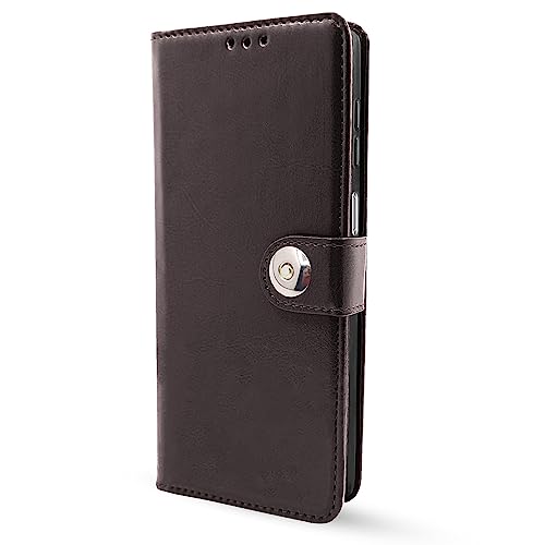 Image of Pikkme Samsung Galaxy F54 / M54 5G Flip Cover Leather Finish | Inside TPU with Card Pockets | Wallet Stand and Shock Proof | Complete Protection Button Flip Case (Coffee)