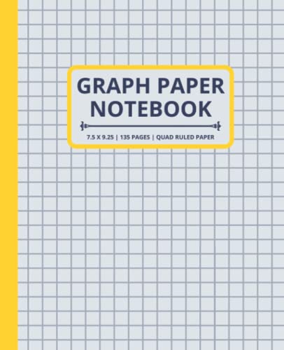 『Graph Paper Notebook 135 Pages Quad Ruled: 5x5 Grid Graphing Paper ...