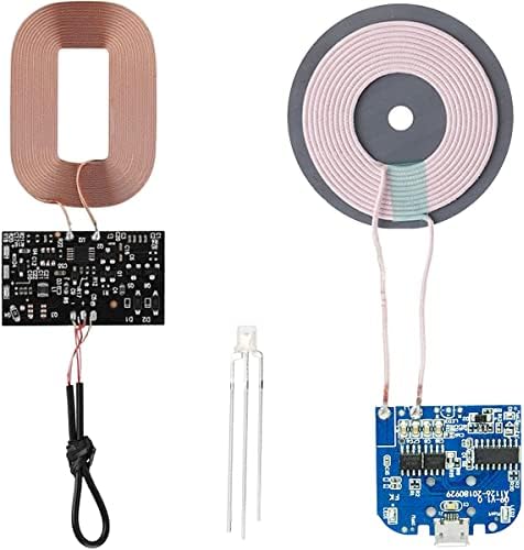 Qi Wireless Charging Standard Receiver Module 5V 1A PCBA Board Coil, Qi Standard Wireless Charging Board With Coil for DIY Cell Phone Charging Kit