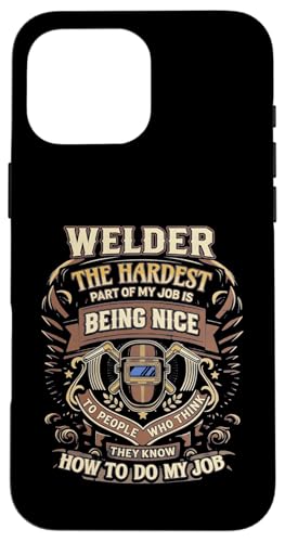 Welder Vintage Being Nice To People They know Job �X�}�z�P�[�X iPhone 16 Pro Max �p