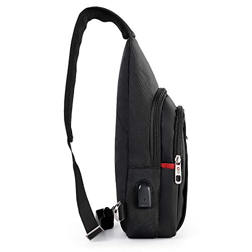 Mochila Transversal AntiFurto Saída USB Crossgear Preto