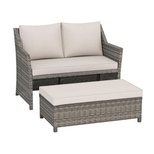 OC Orange-Casual 2-Piece Outdoor Patio Furniture Wicker...