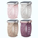 【4枚入り】Knossen コンパチブル Apple Watch バンド 38mm 40mm 41mm 42mm 44mm 45mm 46mm 49mmアップルウォッチ バンド シリコン製 スポーツバンド iWatch Series 11 10 9 8 7 6 5 4 3 2 1 SE に対応 シリコン製 スポーツバンド 交換ベルト 柔らかい 通気 男性 レディース