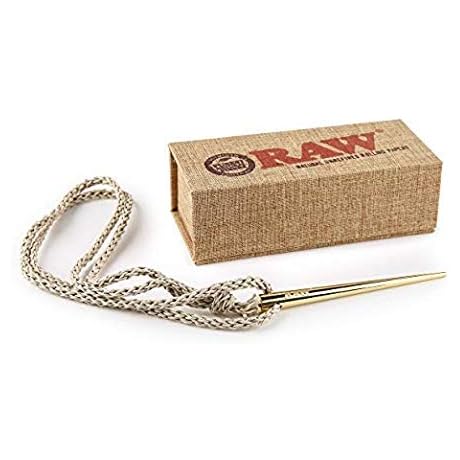 RAW Poker Rolling 24K Gold Plated Papers w/Woven Natural Hemp Necklace