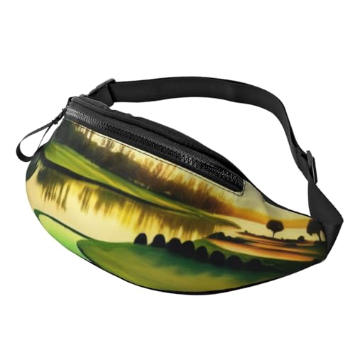 Riñonera De Marcha Casual Bolsos De Gimnasio Campo De Golf Unisex Riñoneras Hombre para Senderismo Fiesta Aptitud 14X35Cm