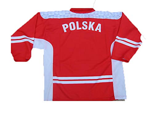 Hockey Jersey with Polska Logo Size Medium, New, Special Edition Adam Malysz Red