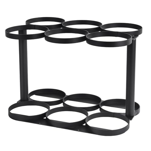 Oxygen Tank Holder Oxygen Tank Rack Medical Oxygen Tank Holder Heavy Duty Oxygen Cylinder Rack for Storage and Transportation Floor Mountable Oxygen Rack 4.5 Diameter (6 Slots)