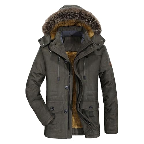 Parka d'hiver DGKaxiyaHM pour homme avec capuche en fourrure