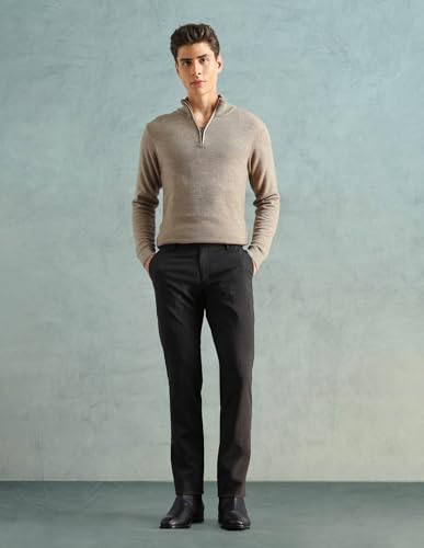 Image of Arrow Men's Tapered fit Textured Trousers