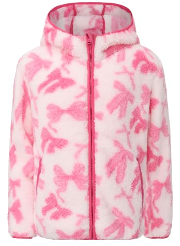 Image of Girl's Jacket Kids Full Zip Ultra Soft Sherpa Fleece Hoodie Sweatshirt