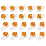 uxcell 20 Pcs IDC Connector Wire Butt Splice 2 Ports UY Connectors Yellow