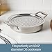 All-Clad D5® 5-Ply Brushed Stainless Steel Sauteuse with lid and Strain & Splatter Guard, 4-Quart, Induction, Oven & broiler safe up to 600°F, Cookware, Kitchen Essential, Pots and Pans, Silver