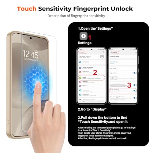 Image of SUPFINE Magnetic for Samsung Galaxy S24 Case / S25 Case with Screen Protector, (Built-in Magnets) (Military Grade Drop Protection) Slim Translucent Shockproof Phone Case,Pink Gold