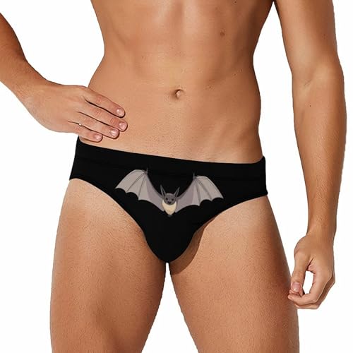 Flying Bat Men's Swimsuit Brief Quick Dry Bathing Suit Underwear Beach Swimwear Swimming Trunks