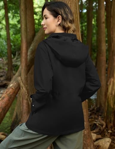 Avoogue Rain Jacket for Women Waterproof Lightweight Hooded Raincoat for Hiking Travel Outdoor2