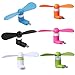 Price comparison product image Swallowzy USB C Phone Fans, Mini Portable Type-C Mobile Phone Cooling Fan for Galaxy S8/S8Plus Google Nexus 5X HuaWei P9, 6 Pack