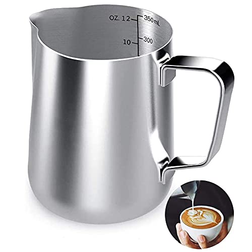 Jarra de Leche, Leche Espuma Jarra, Jarra de Leche de Acero Inoxidable, Jarra Jarra para Espumar, Acero Inoxidable Jarra…
