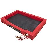 HobbyDog Deluxe DELCZE5 + Spieltau gratis Hundebett Ruheplatz Hundematratze Hundematte Schlafplatz (3 Verschiedene Größen) (L (75 x 50 cm))