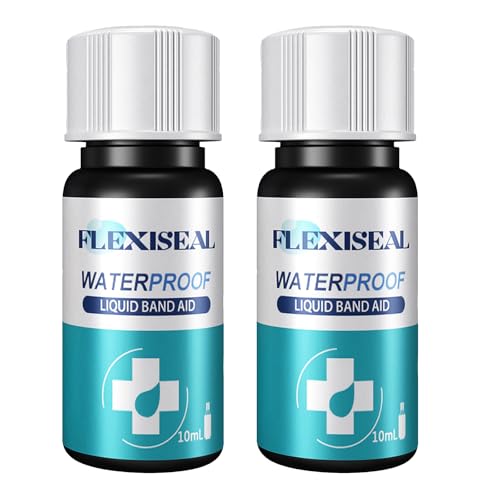 Cuidado de Grietas en la Piel,Gel Vendaje Yeso,Vendaje Impermeable y Transpirable,Vendaje Líquido,Vendas Impermeables de Uso Múltiple para Cortes y Rasguños,Tirita Líquida Impermeable,10ML,2PC
