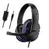 ROSEBEAR Koptelefoon over het oor, koptelefoon met microfoon, computerheadset voor pc, laptop, Xbox (blauw)