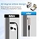 HLLYLL DP-DP-MF-90-01 DisplayPort Adapter 2er Set - 8K@60Hz UHD HDR DisplayPort 90 Grad Abgewinkelt (Stecker auf Buchse) - DP Extender Verlängerungsstecker Aluminiumgehäuse Konverter für Monitor