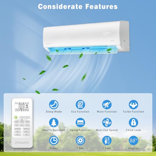 Jinjunye KF450037 18000Btu Mini Split Air Conditioner Ductless Inverter Heat Pump thumb #2