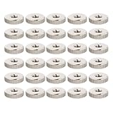Mobestech 30pcs M4x0.7 Nickel Plated Round Knurled Thumb Nuts Locking Adjusting Nuts Metal Connectors for Industrial Fastening Applications