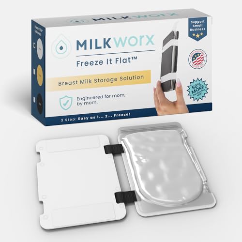 Image of MILKWORX Freeze It Flat Breast Milk Storage Bag Freezer Organizer - Space-Saving Freezer System for Breastmilk Storage Bags - Breast Pump Accessories - Breast Milk Freezer Organizer Made in The USA