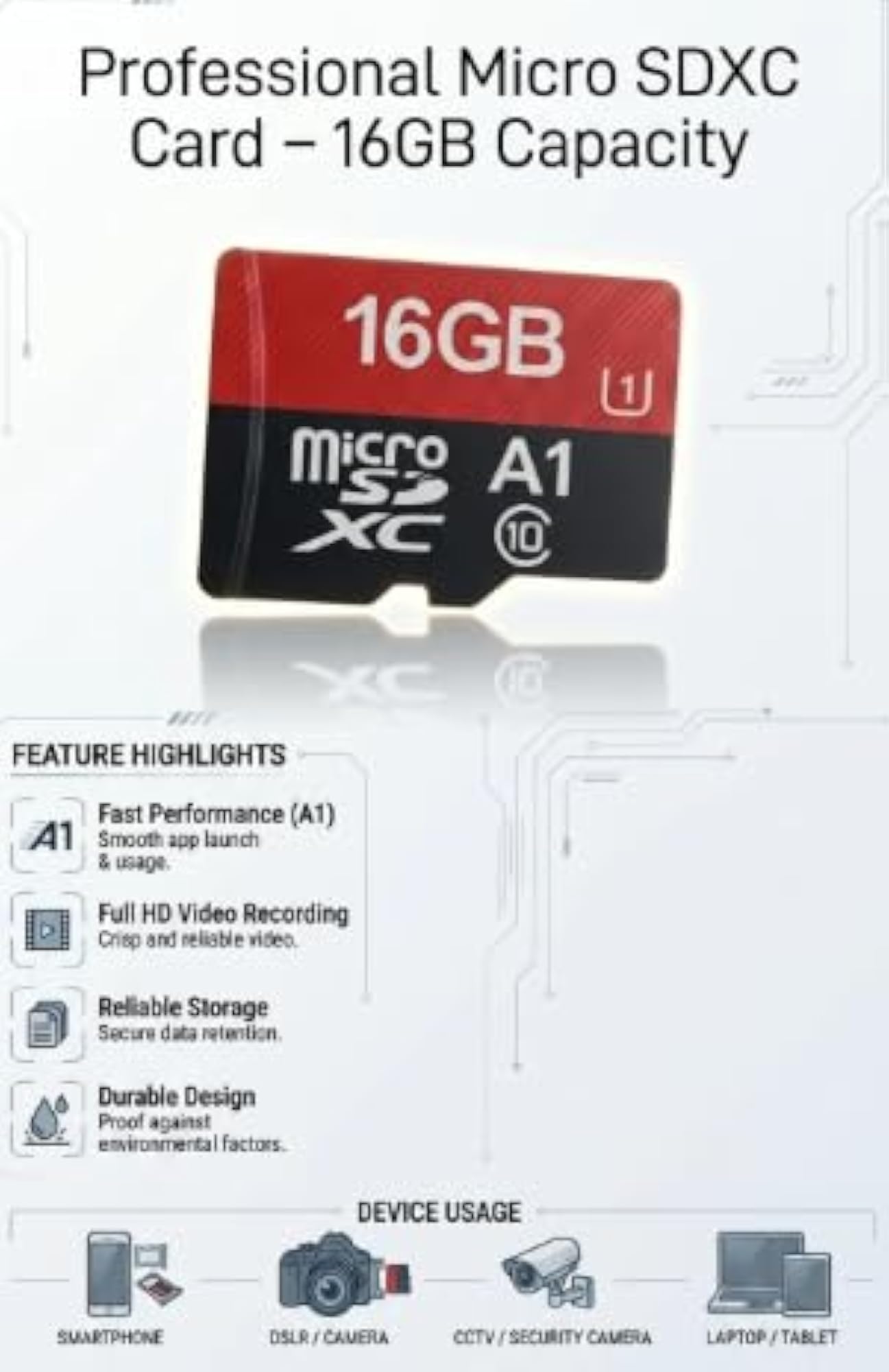 16GB Micro SDXC Memory Card