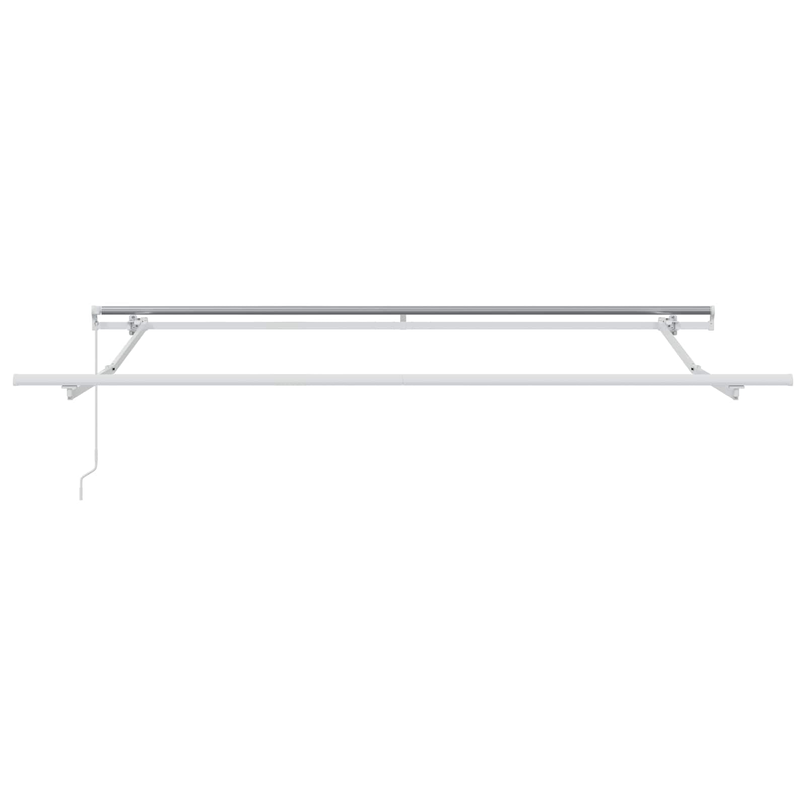 Tenda da sole retrattile beige, 300 x 250 x 165 cm, tenda da sole stabile in poliestere con telaio per giardino, terrazza ed esterni, baldacchino manuale autoportante
