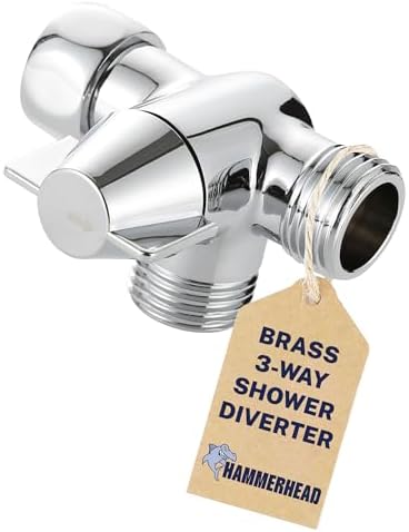 HammerHead Showers® Solid Metal 3 Way Shower Diverter Valve - Sho...