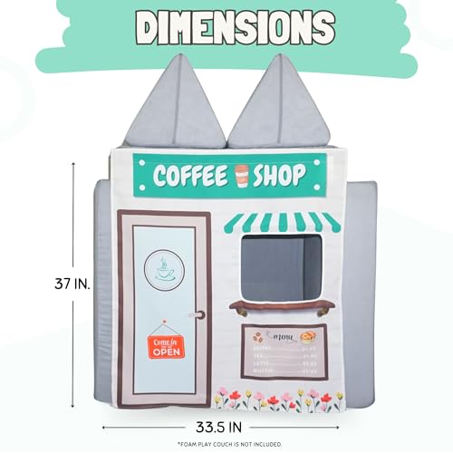 Image of Couch Swag Play Panel for Childrens Foam Sofa Kids Couch (Coffee Shop)