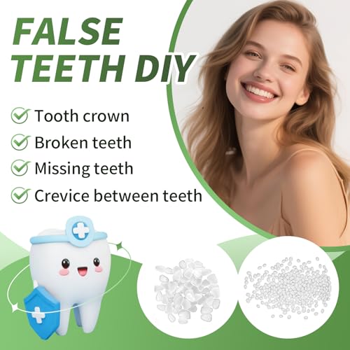 Image of Tooth Repair kit for Filling The Missing Broken Tooth and Gaps-Moldable Fake Teeth and Thermal Beads Replacement Kit-White-004