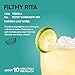 Filthy Margarita Mix, Premium Cocktail Mixer, All-Natural, Non-GMO, Vegan & Gluten-Free, Made with 100% Fresh Florida Lime Juice and Organic Agave Nectar from Jalisco Mexico, 32 Oz Pouch, 2 Pack