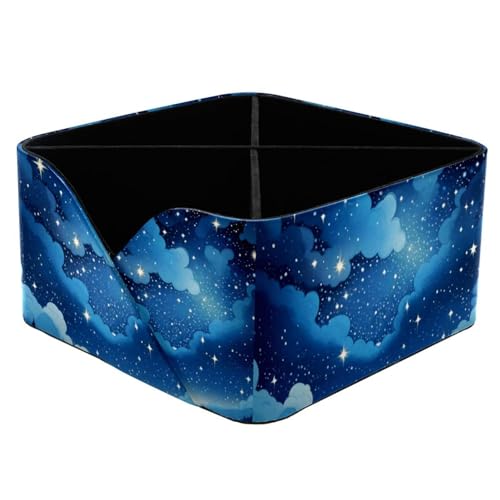 Rangement papeterie bleu nuit rectangulaire avec pot à crayons design astro - 2