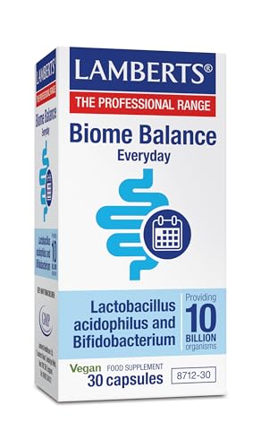 Lamberts Biome Balance Everyday | 30 Cápsulas DR | Apto para Veganos | 10.000 Millones Bacterias | L. Acidophilus y B. Bifidum | Sustituye a Acidophilus Extra 10 | Calidad Farmacéutica GMP
