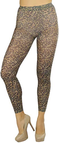 Image of ToBeInStyle Women's Footless Opaque Animal Zebra Tiger Tights Hosiery