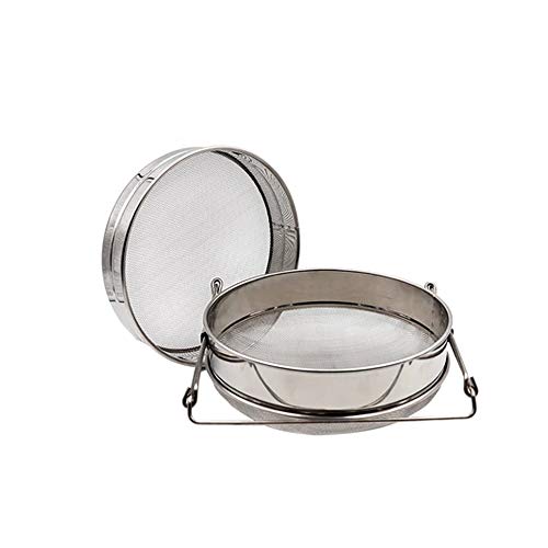 Double Layer Sieve Stainless Steel Honey Strainer | Honey Strainer for 5 Gallon Bucket Beekeeping Equipment Mesh Filter for Beekeepers Honey Extraction