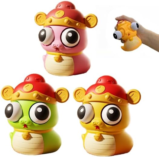 3 Pack Squishy Fidget Toys, Cute Squishies Pop Out Eyes Toys, Stress Relief Sensory Squishy for Kids Adults Easter Basket Stuffers Party Favors Goodie Bag Stuffers Classroom Prizes (Red)